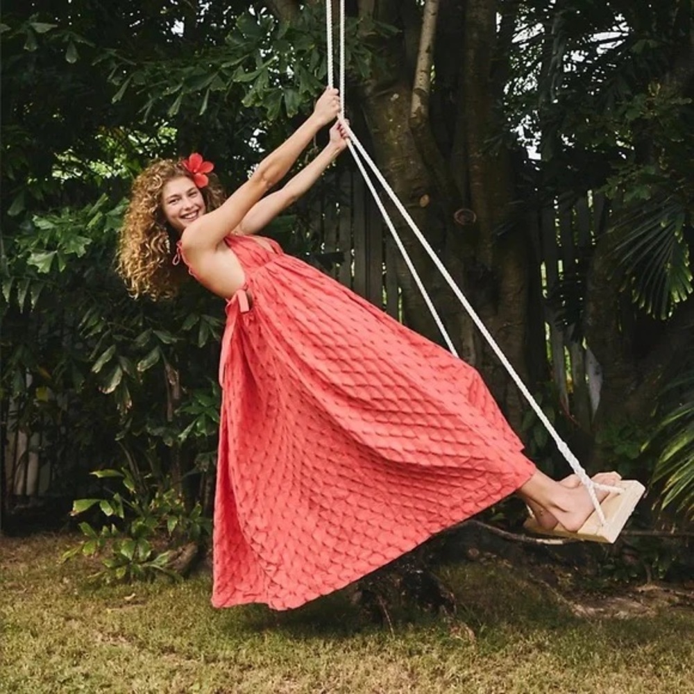 Free People primmy midi dress in coral size small